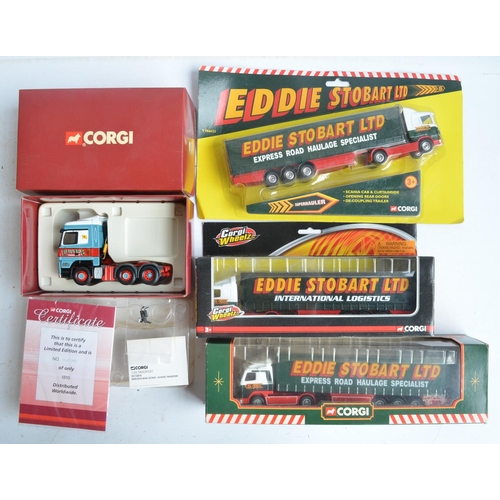 98 - Collection of boxed diecast vehicle and truck models from Corgi and Atlas Editions including Eddie S... 