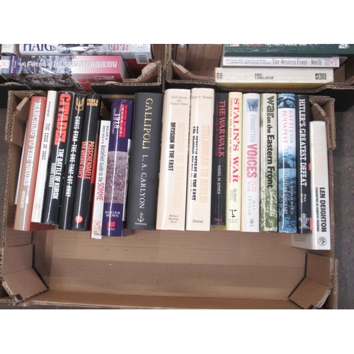 260 - Mixed collection of Military & History related books in 5 boxes