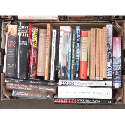 260 - Mixed collection of Military & History related books in 5 boxes