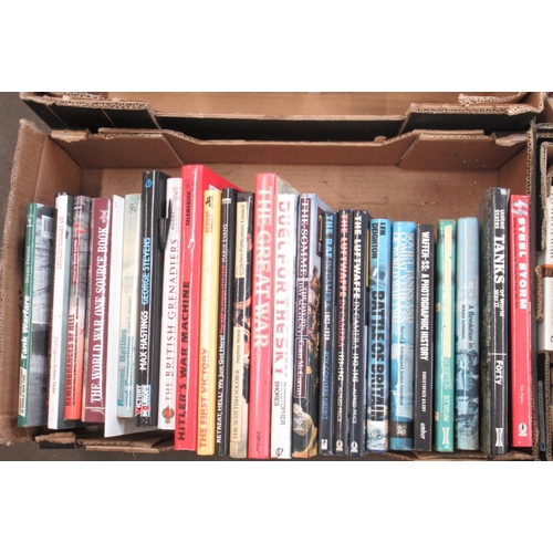 260 - Mixed collection of Military & History related books in 5 boxes