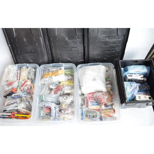 107 - Extensive collection of unboxed previously displayed mostly diecast vehicle, tram and bus models fro... 