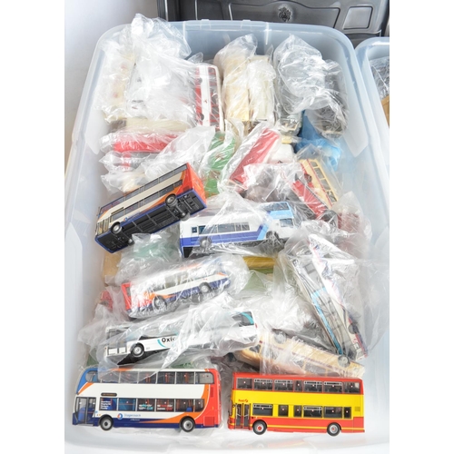 107 - Extensive collection of unboxed previously displayed mostly diecast vehicle, tram and bus models fro... 