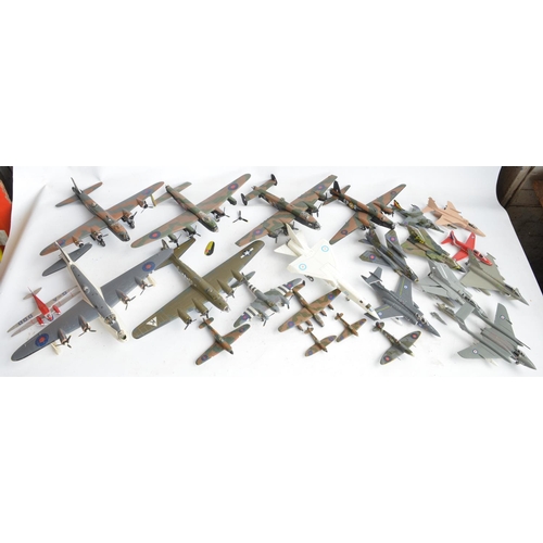 112 - Collection of previously displayed model aircraft from Corgi, Amer etc, all A/F, most with damage fo... 