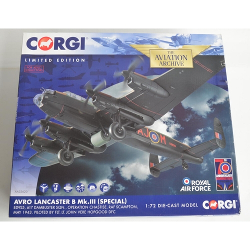 114 - Corgi Aviation Archive 1/72nd scale AA32620 Dambuster Avro Lancaster BIII Special, 617 Sqn 1943, lim... 