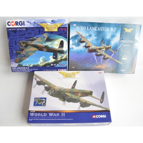 115 - Three Corgi Aviation Archive 1/72nd scale diecast Avro Lancaster models to include AA32608 Guy Gibso... 