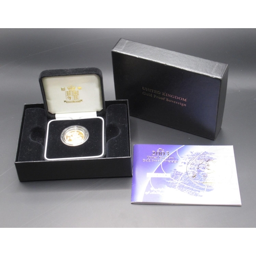 236 - Royal Mint - The 2003 UK Gold Proof Sovereign No.14938/15000, encapsulated in original case with COA