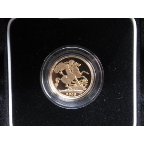 236 - Royal Mint - The 2003 UK Gold Proof Sovereign No.14938/15000, encapsulated in original case with COA