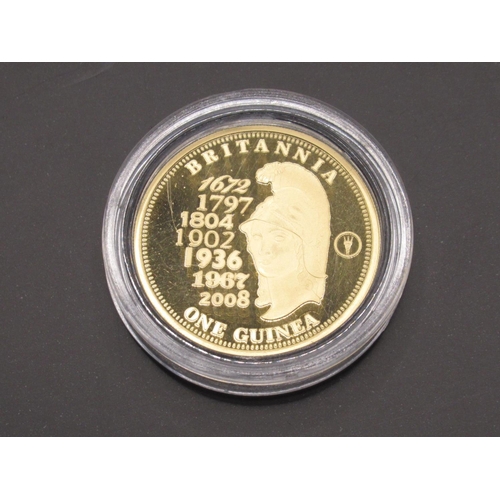 240 - The London Mint Office - 22ct Gold 2009 Tristan Da Cunha Uncirculated Britannia Guinea