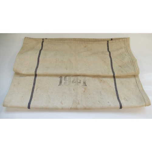 255 - WWII German postal sack, H108cm W69cm