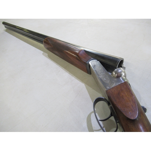 552 - Shotgun certificate required - Gorosabel 12B side-by-side shotgun, double trigger, non-ejector, barr... 