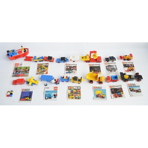 130 - Twelve vintage unboxed small Lego/Legoland Lego Town sets, all sets complete and all with original i... 