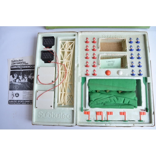 134 - Collection of Subbuteo sets to include floodlighting edition, C158 stadium scoreboard, C170 crowd ba... 