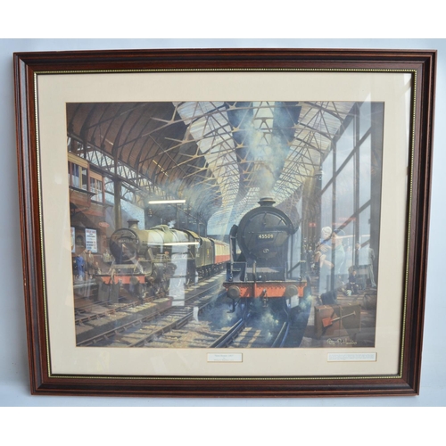 149 - Collection of railway prints, mostly framed to include 'New Street 1957' by Philip D Hawkins (86.5x7... 