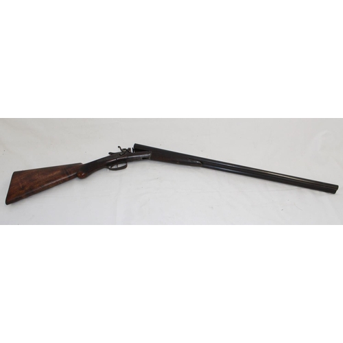 555 - WITHDRAWN - Shotgun certificate required - James Bott & Sons 20B side-by-side hammer gun, double tri... 