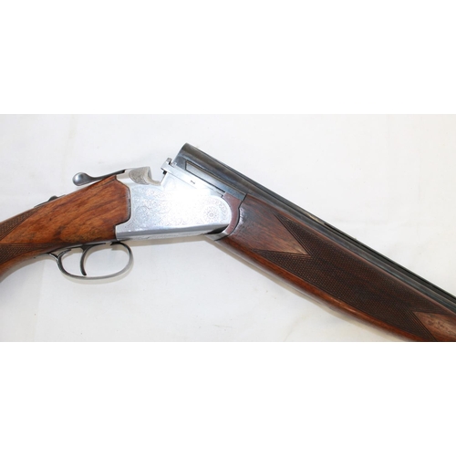 558 - Shotgun certificate required - Lanbar 12B over-under shotgun, single trigger non-ejector, 13 vented ... 