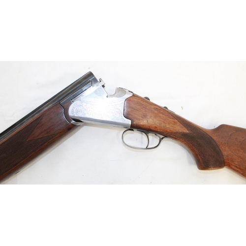 558 - Shotgun certificate required - Lanbar 12B over-under shotgun, single trigger non-ejector, 13 vented ... 