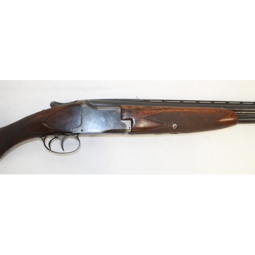 560 - Shotgun certificate required - Belgian Browning 12B over-under shotgun, double trigger ejector, barr... 