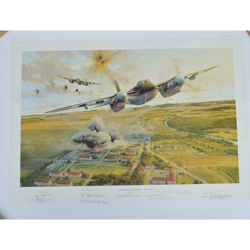 153 - Three unframed limited edition aviation prints by Robert Taylor to include 'Rangers On The Rampage' ... 