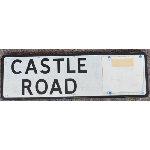 157 - Ex Pickering painted aluminium street sign 'Castle Road', 73.5x22.9cm. From a collection of street s... 