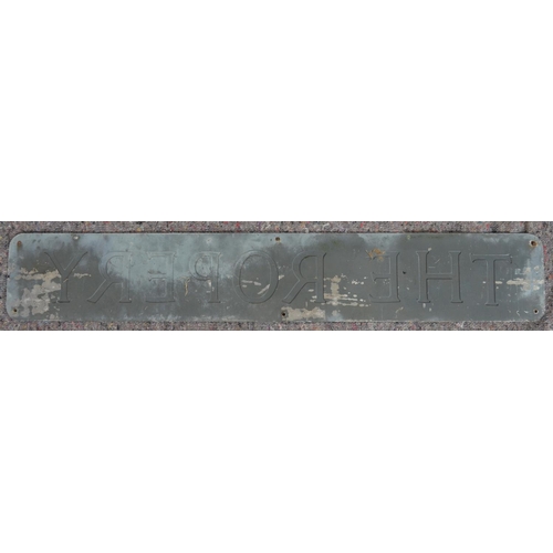 158 - Ex Pickering painted aluminium street sign 'The Ropery', 92.6x15.2cm. From a collection of street si... 