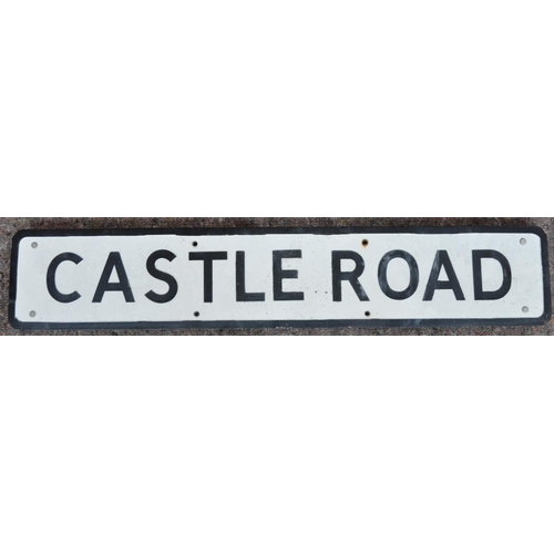 159 - Ex Pickering painted aluminium street sign 'Castle Road', 81.2x15.2cm. From a collection of street s... 