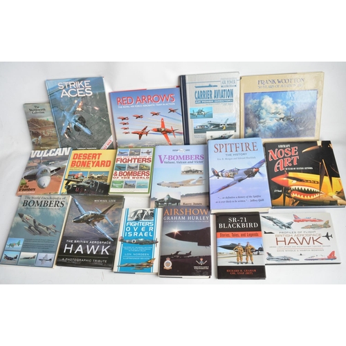 173 - Large collection of military and civilian aviation reference books and magazines, qty, 4 boxes