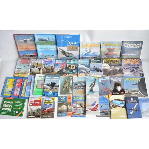 173 - Large collection of military and civilian aviation reference books and magazines, qty, 4 boxes