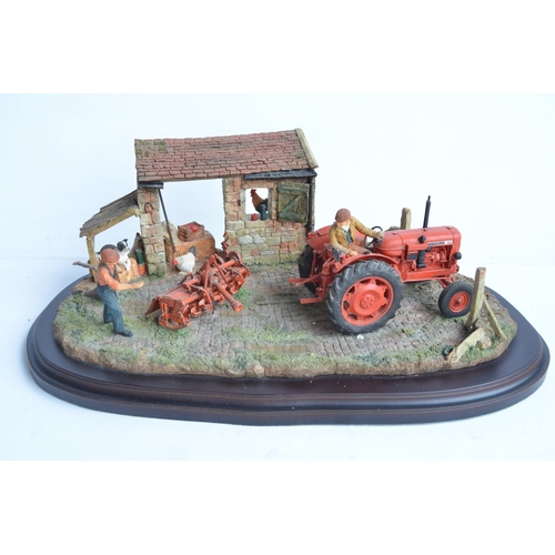 182 - 'Hitching Up', limited edition rural sculptural scene on base by Country Artists, 357/500 in excelle... 