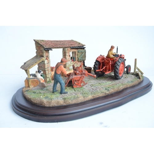 182 - 'Hitching Up', limited edition rural sculptural scene on base by Country Artists, 357/500 in excelle... 