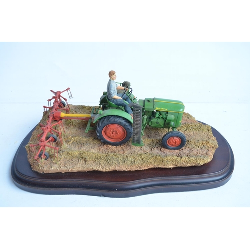 183 - 'Tedding The Grass', limited edition rural sculptural scene on base by Country Artists, 80/500 in ex... 