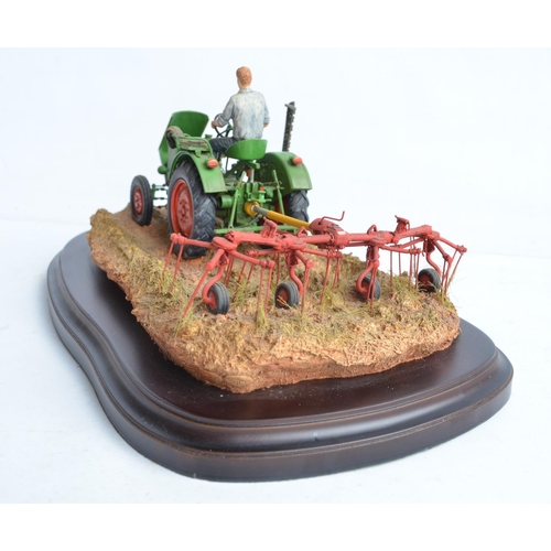 183 - 'Tedding The Grass', limited edition rural sculptural scene on base by Country Artists, 80/500 in ex... 