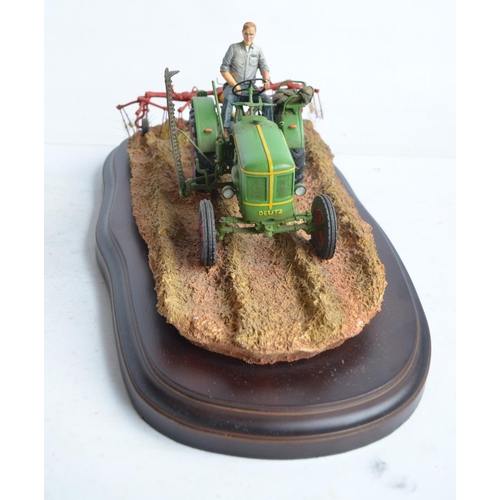 183 - 'Tedding The Grass', limited edition rural sculptural scene on base by Country Artists, 80/500 in ex... 