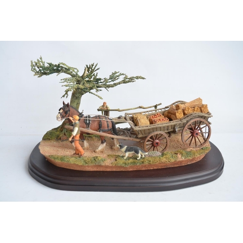 184 - 'Market Day', limited edition rural sculptural scene on base by Country Artists, 182/450 in excellen... 