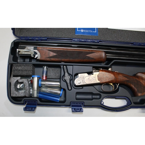 557A - Shotgun Certificate Required - Cased Beretta 686 Silver Pigeon 1, 12B over-under , multi-choke, 8 ve... 