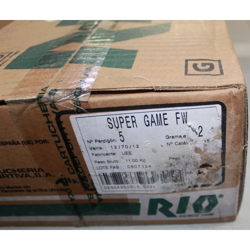 596 - 250 Supergame 12B RIO cartridges, unopened box  (Shotgun certificate required)