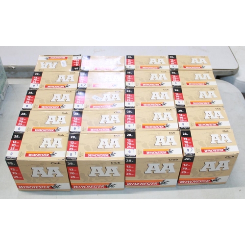 607 - 500 boxed Winchester AA 12B shotgun cartridges (28g)  (Shotgun certificate required)