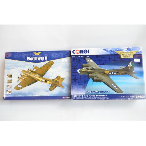 118 - Two Corgi Aviation Archive 1/72nd scale limited edition diecast Boeing B-17 models to include AA3331... 