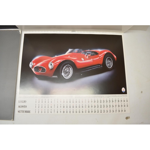 196 - Four Ferrari calendars, 1988; 1991; 1994; 1998; other car calendars Porsche, Nardi, Maserati, Fiat e... 