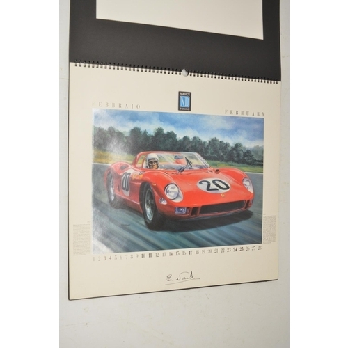 196 - Four Ferrari calendars, 1988; 1991; 1994; 1998; other car calendars Porsche, Nardi, Maserati, Fiat e... 