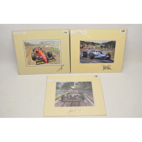 199 - Michael Turner - Missing The Marbles, print signed by Jackie Stewart, 18cm x 26.5cm; Michael Turner ... 