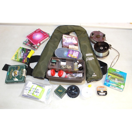 448 - Large collection of fishing tackle including lures, flies, lure and fly tying equipment, an Alvey re... 