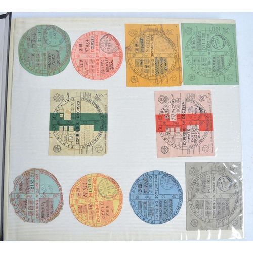 191A - Outstanding collection of vintage UK vehicle tax discs as collected by former South Yorkshire Police... 