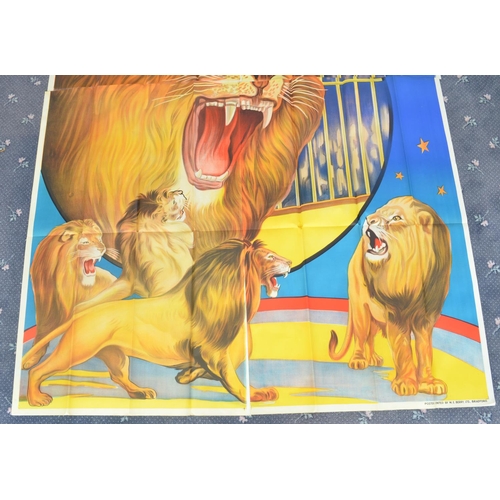 1 - Large four piece W.E.Berry billboard advertising poster for Sir Robert Fossett's Circus, overall siz... 