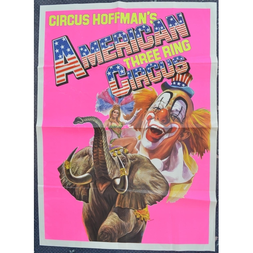 11 - Two American themed circus posters to include large Circus Hoffman (100x139cm) and Allan C Hill Grea... 