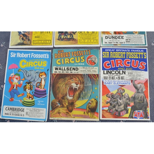 13 - Six Circus advertising posters for Sir Robert Fossett's Circus to include 4 by W.E.Berry, all approx... 