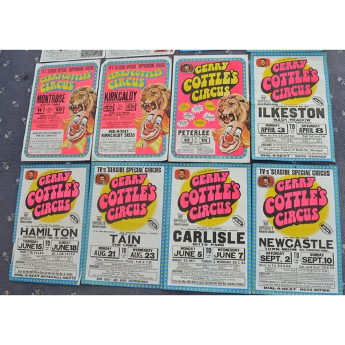 17 - Twelve Gerry Cottle's Circus advertising posters, larger examples 76x50.5cm