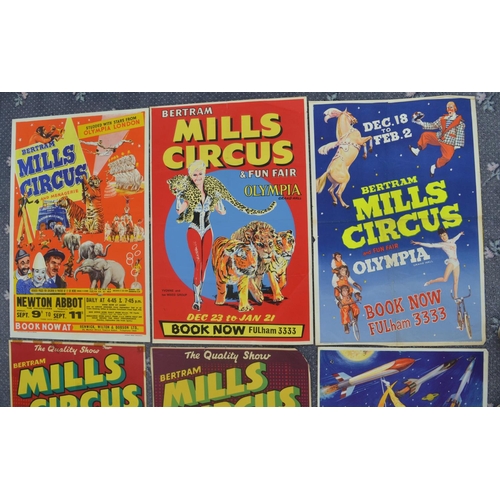 18 - Six Bertram Mills Circus advertising posters to include 4 by W.E.Berry, all 76x50.5cm