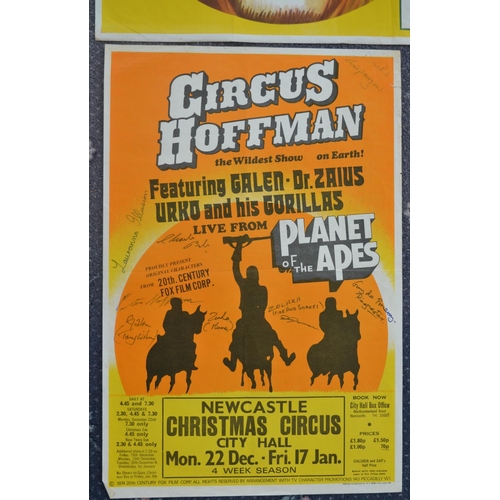 21 - Five Circus Hoffmann advertising posters including a comprehensively signed example, 4 by W.E.Berry,... 