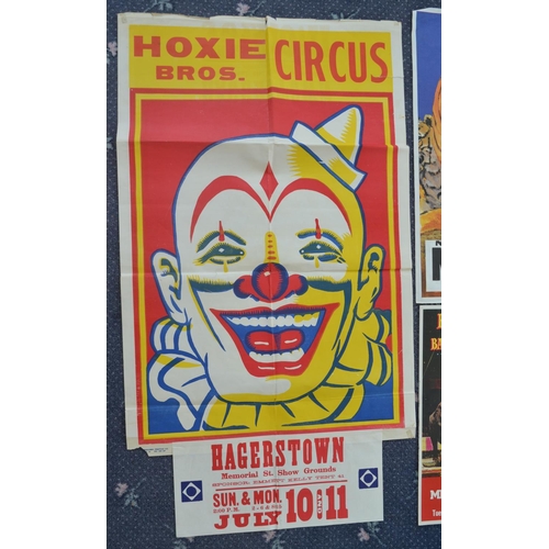 22 - Nine Circus advertising posters to include Sir Robert Fossett's (printed by W.E.Berry), Augusto's, S... 