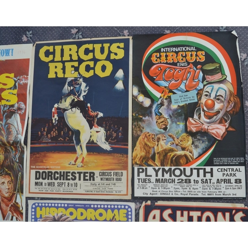 23 - Collection of Circus advertising posters to include Circus Vargas, Circus Rico, Ashton's etc plus a ... 